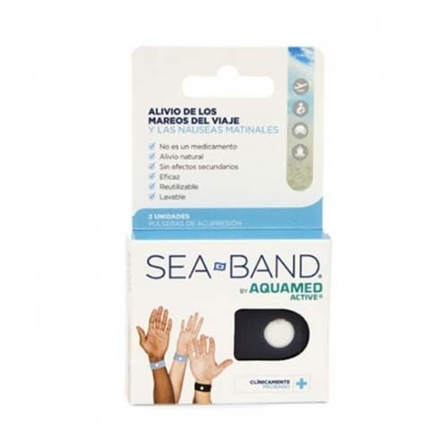 Sea band by aquamed active pulsera antimareo (adulto 2 unidades)